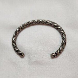 Vintage Sterling Silver Twisted Cuff Bracelet